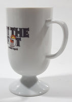 Rare White Spot Hit The Spot 5" Tall Pedestal Style Coffee Mug Cup