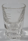 Gilbey's Very Best Gin Shot Glass Measure 3" Tall Heavy Clear Shot Glass Shooter