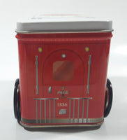 Drink Coca-Cola In Bottle 5 Cents Coke Trailer Shaped Tin Metal Container with Rolling Wheels