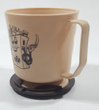 Rare Vintage Bertwood Marketing Mohawk Gas Stations 3 5/8" Tall Plastic Coffee Mug Cup with Coaster Base