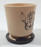 Rare Vintage Bertwood Marketing Mohawk Gas Stations 3 5/8" Tall Plastic Coffee Mug Cup with Coaster Base