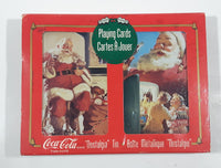 1995 Coca Cola Nostalgia Playing Cards and Collectible Santa Claus Christmas Tin 2 Decks New in Package