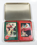 1996 Coca Cola Limited Editions Nostalgia Playing Cards and Collectible Santa Claus Christmas Tin 2 Decks New in Package