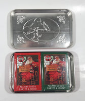 1998 Coca Cola Limited Editions Nostalgia Playing Cards and Collectible Santa Claus Christmas "For Sparkling Holidays "1956 Tin 2 Decks New in Package