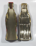 2003 Coca-Cola Coke Soda Pop Bottle Shaped Embossed Tin Container