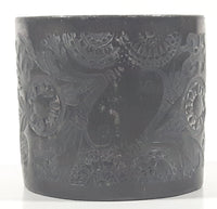 Antique 1800s Engraved Etched Silver Look Heavy Metal Napkin Holder Ring