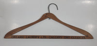 Rare Antique Ontario Laundry Ltd. Calgary Dry Cleaners 17 5/8" Wide Wood Clothing Coat Hanger