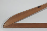 Rare Antique Ontario Laundry Ltd. Calgary Dry Cleaners 17 5/8" Wide Wood Clothing Coat Hanger