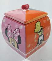 2013 Jelly Belly Candy Company Disney Mickey Mouse Minnie Mouse Goofy Donald Duck 5" Tall Jelly Bean Candy Jar
