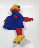 Vintage 1983 Red Robin Restaurant Mascot 13" Tall Hand Puppet with Plastic Head Missing A Leg