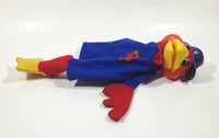 Vintage 1983 Red Robin Restaurant Mascot 13" Tall Hand Puppet with Plastic Head Missing A Leg