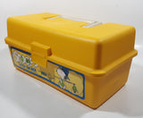 Vintage 1965 Zebco United Features Syndicate Peanuts Snoopy Catch 'Em Box Yellow Plastic Fishing Tackle Box