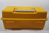 Vintage 1965 Zebco United Features Syndicate Peanuts Snoopy Catch 'Em Box Yellow Plastic Fishing Tackle Box