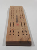 Vintage 1970s Air Canada Wood Cribbage Board Game