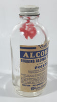 Antique 1940s Western Laboratories Vancouver Canada Vanex Alcorub Rubbing Alcohol Compound 4 1/4" Tall Glass Medicine Bottle