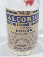 Antique 1940s Western Laboratories Vancouver Canada Vanex Alcorub Rubbing Alcohol Compound 4 1/4" Tall Glass Medicine Bottle