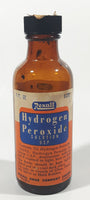 Antique Rexall Drug Company Limited Hydrogen Peroxide Solution U.S.P. 5" Tall Brown Amber Glass Medicine Bottle