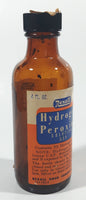 Antique Rexall Drug Company Limited Hydrogen Peroxide Solution U.S.P. 5" Tall Brown Amber Glass Medicine Bottle