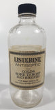 Antique Lambert Pharmacal Co Canada Ltd Toronto Listerine Antiseptic For Colds Sore Throat Bad Breath 6 3/4" Tall Glass Medicine Bottle