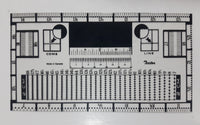 Stamp Perforation Transparent Clear Plastic Measurement Gauge Tool Made in Canada