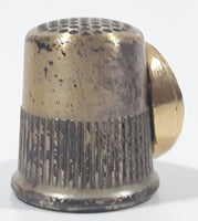 Rare Vintage Nova Scotia's Bluenose II Ship Boat Silver Plated Sewing Thimble Travel Souvenir