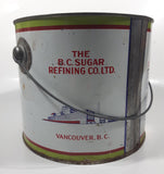 Vintage Rogers Syrup Golden Sugar Vancouver, B.C. Sugar Refinery 10lb Tin Metal Can Pail