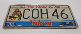 1997 Yukon The Klondike Man Panning Gold Themed Metal Vehicle License Plate Tag C0H 46