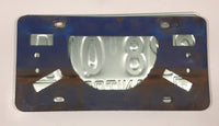 1997 Friendly Manitoba White With Black Letters Metal Vehicle License Plate Tag 228 QIA in Blue Cluthe Frame Holder