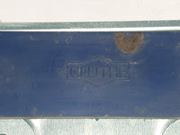 1997 Friendly Manitoba White With Black Letters Metal Vehicle License Plate Tag 228 QIA in Blue Cluthe Frame Holder