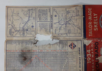 Rare 1934 Skelly Tailor-Made Aromax Gasoline Road Map of Colorado