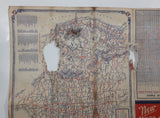 Rare 1934 Skelly Tailor-Made Aromax Gasoline Road Map of Colorado