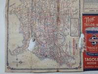 Rare 1934 Skelly Tailor-Made Aromax Gasoline Road Map of Colorado