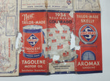 Rare 1934 Skelly Tailor-Made Aromax Gasoline Road Map of Colorado