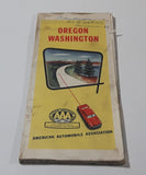 1952 AAA American Automobile Association Road Map of Oregon and Washington