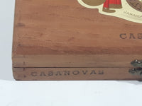 Vintage Royal Jamaica Casanovas 6 1/4" Hinged Wooden Cigar Box