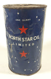 Vintage North Star Oil Limited William Penn Motor Oil One Quart 6 5/8" Tall Metal Can