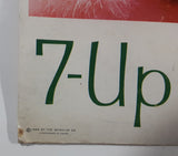 Vintage 1964 7-Up Your Party "It's the Christmas thing to do" 12" x 16" Convenience Store Cardboard Display Sign