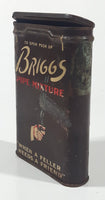 Antique Briggs Pipe Mixture "When a Feller Needs A Friend" 4 1/2" Tall Tin Metal Tobacco Can