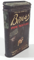 Antique Briggs Pipe Mixture "When a Feller Needs A Friend" 4 1/2" Tall Tin Metal Tobacco Can