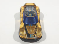 2013 Hot Wheels Racing Super Chromes Chicane Gold Chrome Die Cast Toy Race Car Vehicle