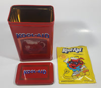 Kool-Aid Sugar Sweetened Soft Drink Mix 8" Tall Tin Metal Container With Opened Original Package