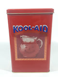 Kool-Aid Sugar Sweetened Soft Drink Mix 8" Tall Tin Metal Container With Opened Original Package