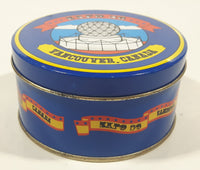 Vintage Expo 86 Vancouver Canada Science Center 3 3/8" Round Blue Tin Metal Container