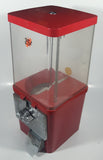 Vintage Komet Red Metal with Plastic Globe "Thank You" 15 1/2" Tall Gumball Candy Dispenser Vending Machine with Two Keys