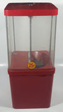 Vintage Komet Red Metal with Plastic Globe "Thank You" 15 1/2" Tall Gumball Candy Dispenser Vending Machine with Two Keys