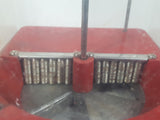 Vintage Komet Red Metal with Plastic Globe "Thank You" 15 1/2" Tall Gumball Candy Dispenser Vending Machine with Two Keys
