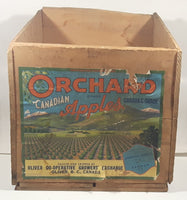 Vintage Orchard Brand Canadian Apples Oliver B.C. Wood Food Crate with Original Label