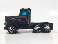 Vintage 1980 Buddy L Peterbilt Semi Tractor Truck Green Pressed Steel and Plastic Die Cast Toy Car Vehicle