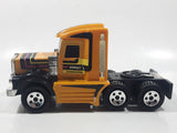 Vintage 1983 Buddy L Construction Kenworth Semi Tractor Truck Yellow Pressed Steel and Plastic Die Cast Toy Car Vehicle