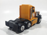 Vintage 1983 Buddy L Construction Kenworth Semi Tractor Truck Yellow Pressed Steel and Plastic Die Cast Toy Car Vehicle